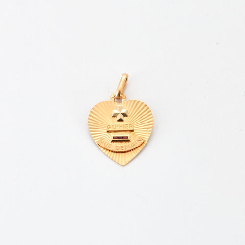 Pendentif Médaille d'amour Augis forme coeur 58 Facettes