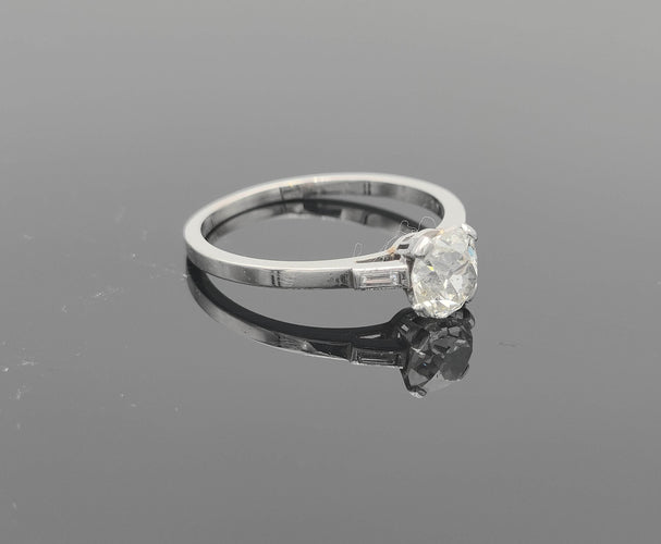 Bague 55 Bague solitaire diamant 0.88ct début XXème 58 Facettes