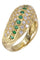 Bague 53 BAGUE JONC ÉMERAUDES ET DIAMANTS 58 Facettes 075691