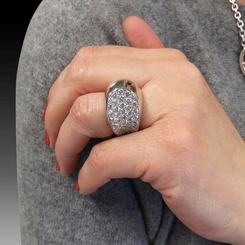 Bague Bague FRED "Candy" or gris & diamants 58 Facettes