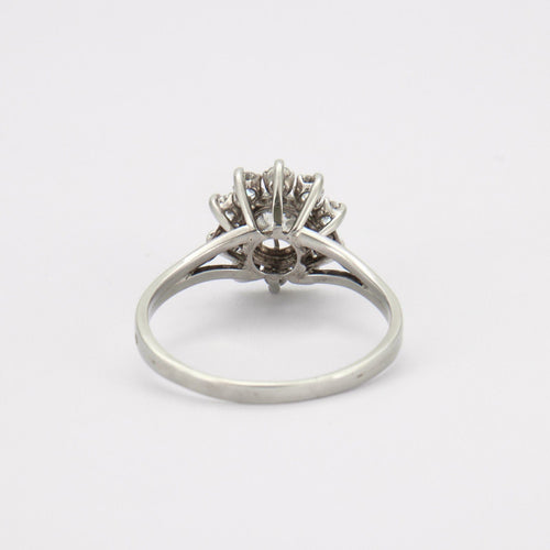 Bague Bague Fleur en Or Gris, Diamants 58 Facettes LOT 2840