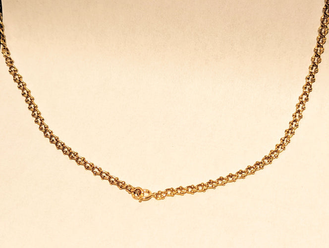 Collier Chaîne maille ancienne en or 18k 58 Facettes