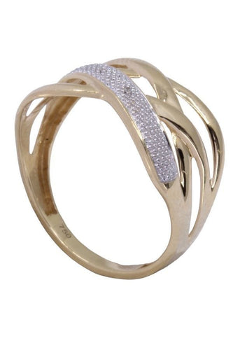 Bague BAGUE ENTRELACÉE DIAMANTS 58 Facettes 072081