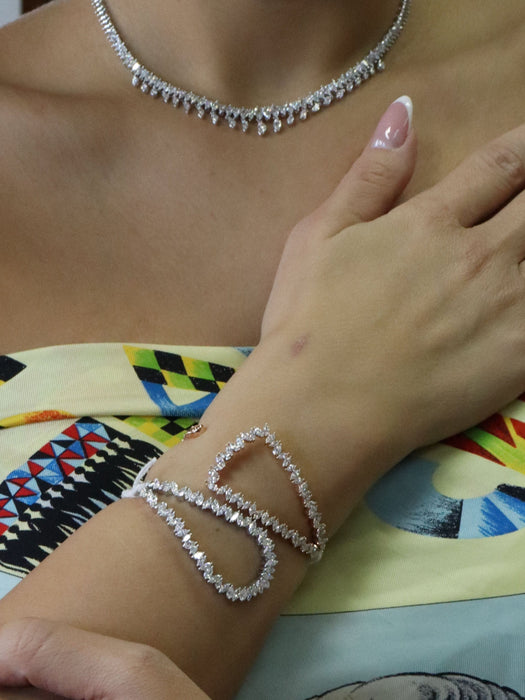 Bracelet Bracelet Or blanc Diamants 58 Facettes P682