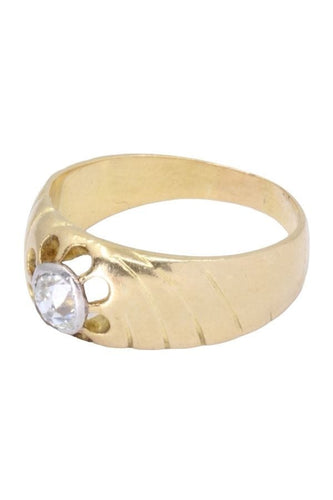 Bague 58 Bague jonc 2 Ors Diamant 58 Facettes 080631