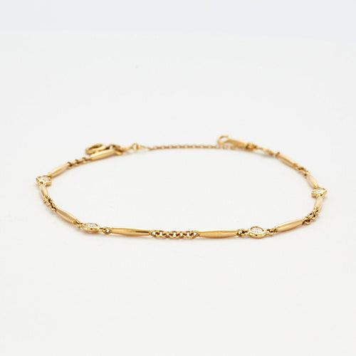 Bracelet CARTIER - Bracelet chaine or jaune et diamants 58 Facettes