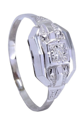 Bague 55 BAGUE ART-DÉCO DIAMANT 58 Facettes 061751