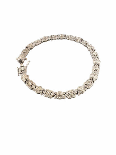 Bracelet Bracelet ancien en platine et diamants 58 Facettes