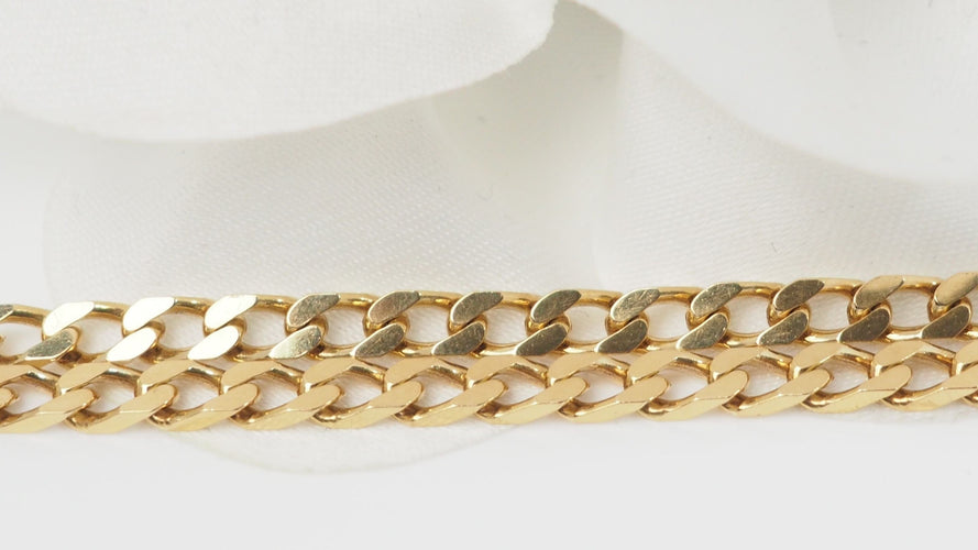 Collier 63cm Sautoir maille goumette en or jaune 58 Facettes 32475