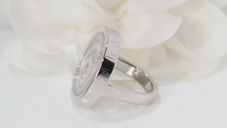 Bague 51 CHOPARD - bague Happy Spirit en or blanc et diamant 58 Facettes 31845