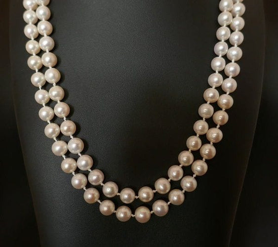 Collier Sautoir de perles de culture, fermoir en or 58 Facettes 1008824