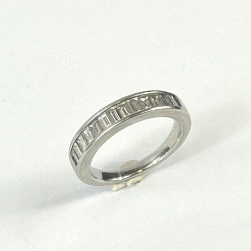 Bague 50.5 Bague Platine Rail Baguettes 0.75ct 58 Facettes 20400000785