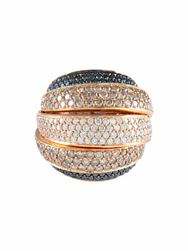 Bague 51.5 BAGUE PAVE OR ROSE 58 Facettes 422 50057