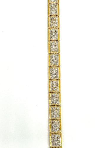 Bracelet Bracelet vintage en or jaune serti de 2,61 ct de diamants 58 Facettes