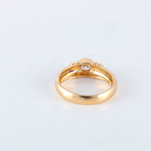 Bague 53 Bague Solitaire Diamant 0.35ct serti clos 58 Facettes JE1003