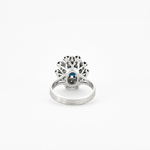 Bague 55 Bague Marguerite Saphirs Diamants 58 Facettes C87