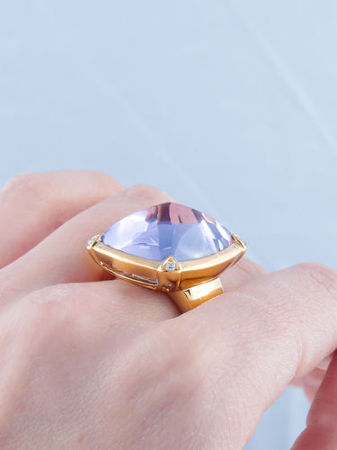 Bague 52 Bague Améthyste et Diamants 58 Facettes