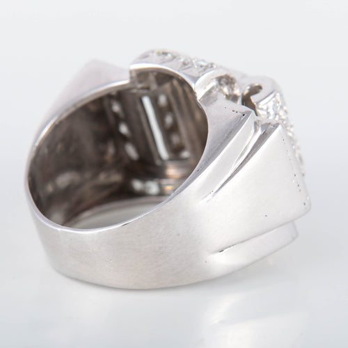 Bague 50 Bague Tank Platine Diamants 58 Facettes 8318