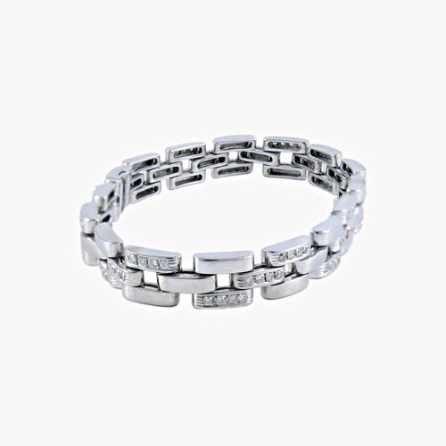 Bracelet Bracelet Or Blanc Diamants 58 Facettes