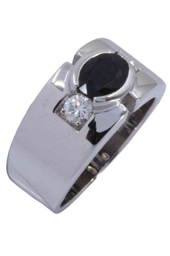 Bague Bague moderne saphir et diamants 58 Facettes 061231