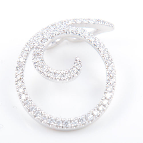 Pendentif Pendentif Tourbillon or blanc et diamants 58 Facettes