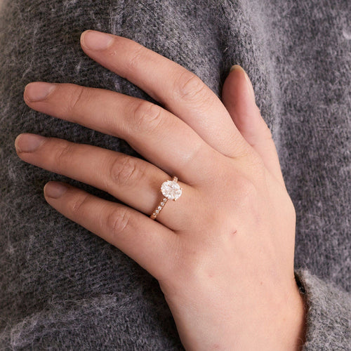 Bague 53 Bague Or Diamant Ovale 58 Facettes 002.931