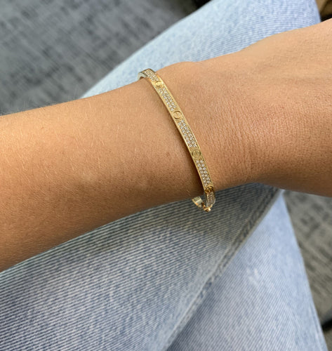 Bracelet Bracelet Cartier Love Pavé Diamants PM 58 Facettes 20400000404/ LI