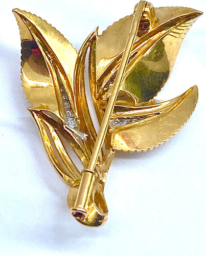 Broche Broche O jaune 13 Diamants 58 Facettes AB269