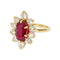 Bague 55 Bague marguerite rubis et diamants 58 Facettes 1-1213/1