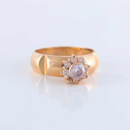 Bague 58 Bague Fleur pierres blanches 58 Facettes JE159