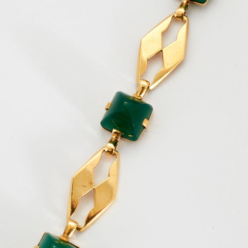 Bracelet Bracelet Art Déco Chrysoprase 58 Facettes