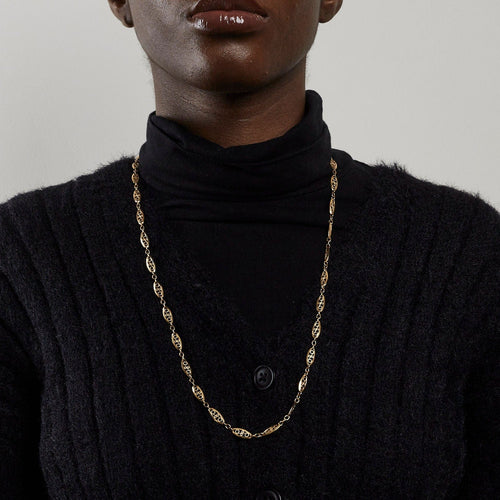 Collier Collier sautoir filigrane or jaune 18k 58 Facettes