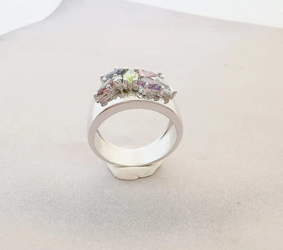 Bague Bague Jonc en Or blanc, Pierres fines & Diamants 58 Facettes AA 1437