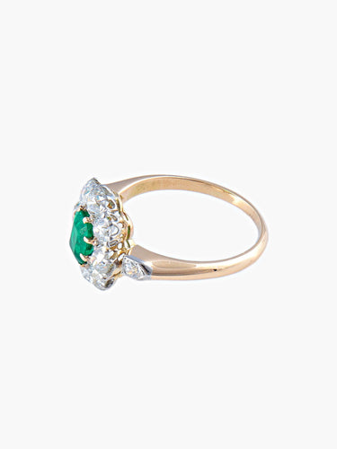 Bague 54 Bague Marguerite Emeraude et diamants 58 Facettes