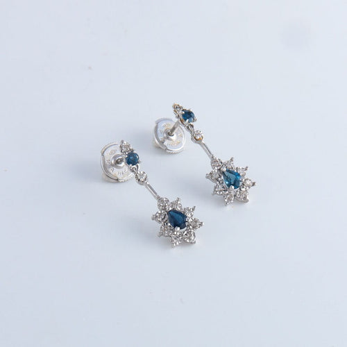 Boucles d'oreilles Boucles d'oreilles Saphirs & Diamants 58 Facettes JE34