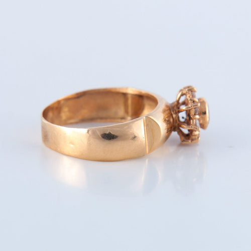 Bague 58 Bague Fleur pierres blanches 58 Facettes JE159