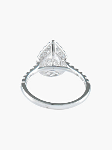 Bague 53.5 Bague diamant poire or blanc 58 Facettes LP72-11-420