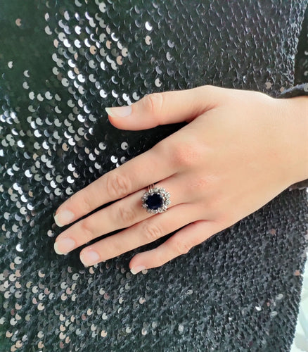 Bague 51.5 Bague Marguerite Saphir 58 Facettes 503