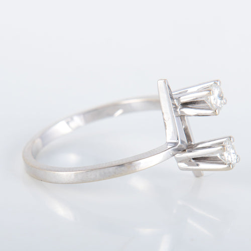 Bague 56 Bague Toi & Moi Art Déco Diamants 58 Facettes 8392