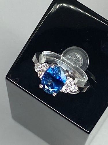 Bague Bague de fiançailles en or, saphir, diamants 58 Facettes