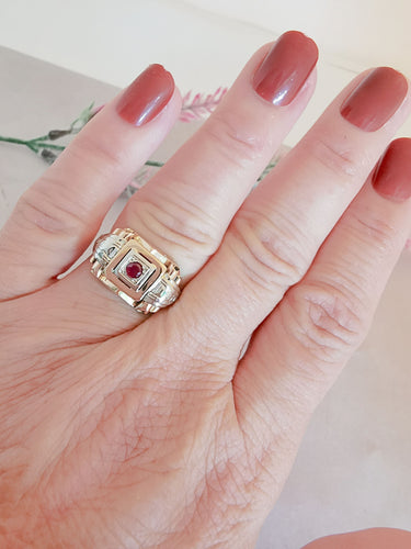 Bague Bague Tank Rubis 58 Facettes AA 1499