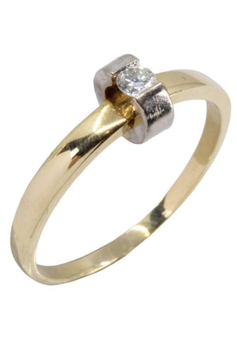 Bague Solitaire, 2 ors, diamants 58 Facettes 063631