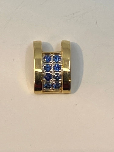 Pendentif Pendentif en or saphirs bleu roi 58 Facettes