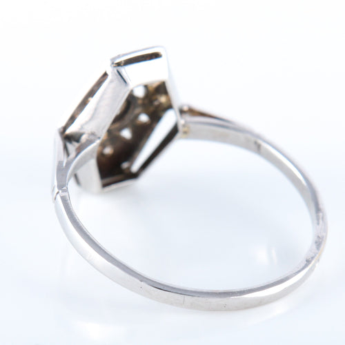 Bague 53 Bague Art Déco platine or blanc diamants 58 Facettes 2334