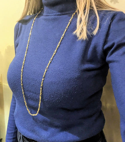 Collier Sautoir en or 750 maille ancienne 58 Facettes
