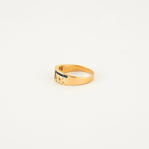 Bague 54 Bague Saphirs calibrés Diamants 58 Facettes EL2-81