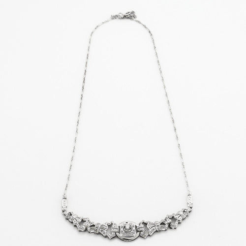 Collier Collier guirlande or blanc diamants 58 Facettes