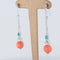 Boucles d'oreilles Boucles d'oreilles en or, émeraude et corail gadronné 58 Facettes
