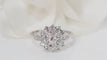 Bague 52.5 Bague double entourage en or blanc et diamants 58 Facettes 31928