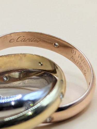 Bague 61 CARTIER - Trinity diamants 58 Facettes